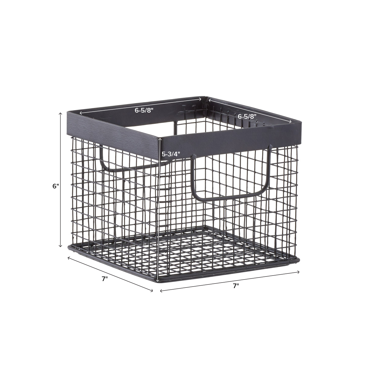 Design Ideas Black Wire Grid Storage Bins