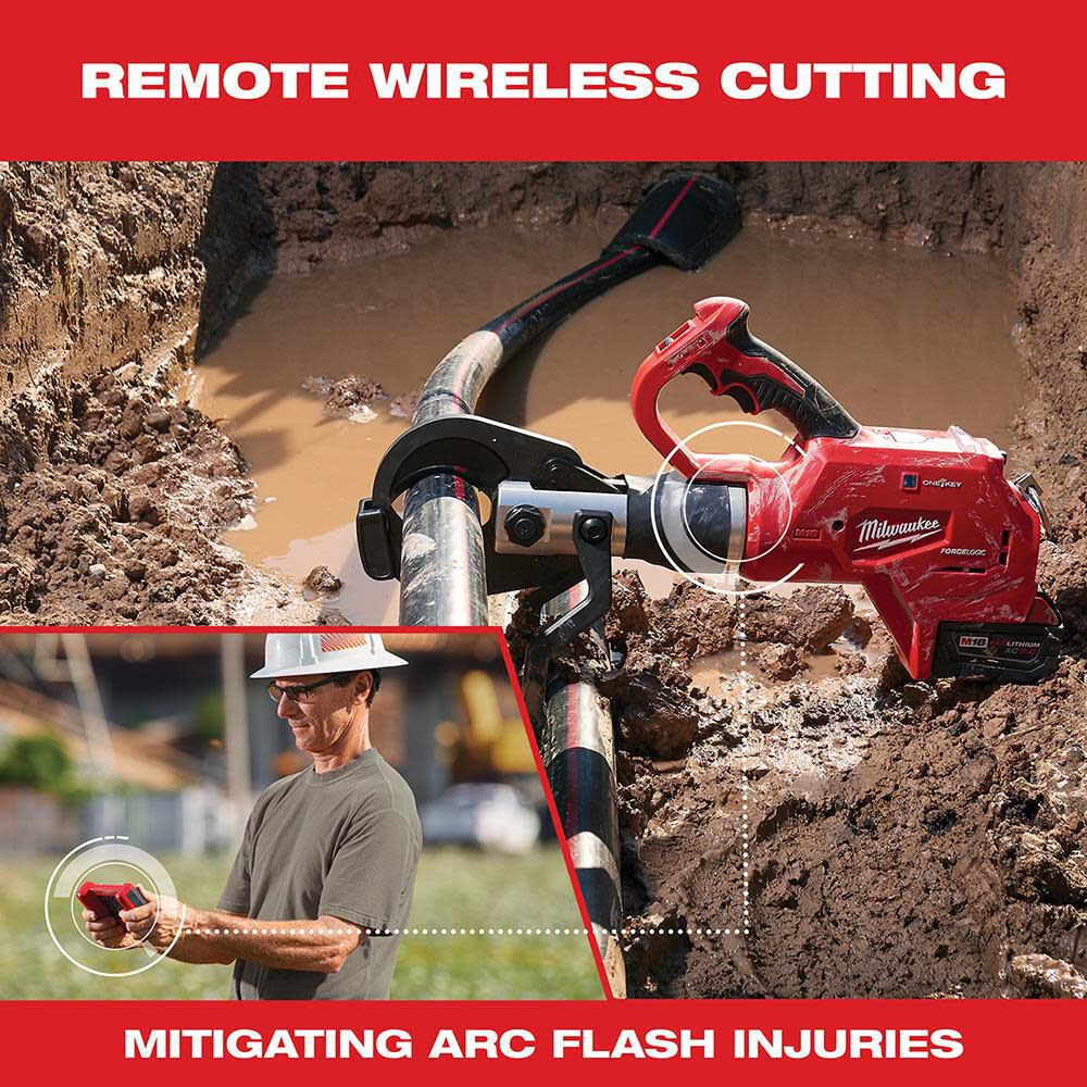 Milwaukee M18 FORCE LOGIC 3 in. Underground Cable Cutter with Wireless Remote 2776R-21 from Milwaukee