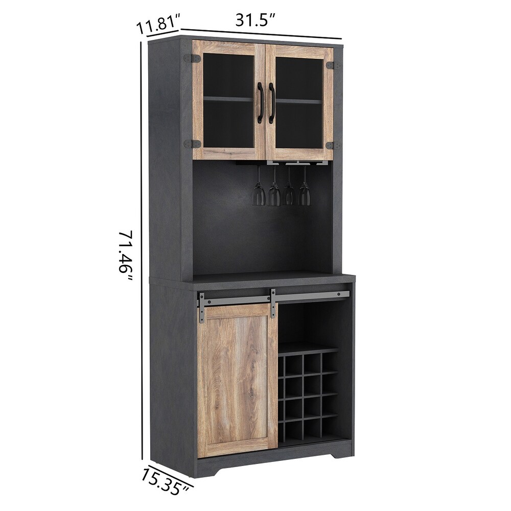 Countryside Style Cabinet with 4 Small Compartments