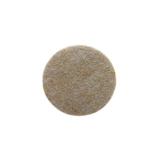 Everbilt 1 in. Beige Round Felt Threaded Stem Furniture Glides for Floor Protection (4-Pack) 49908