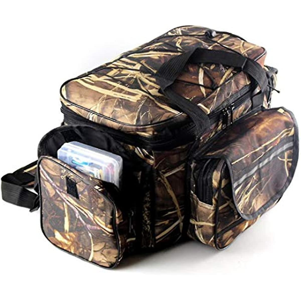 Fishing Accessories Fishing Bags Outdoor Large Fishing Storage Bag Tackle Shoulder Bag Multipurpose Two Layer For Fishing Accessories Tools Light Brow