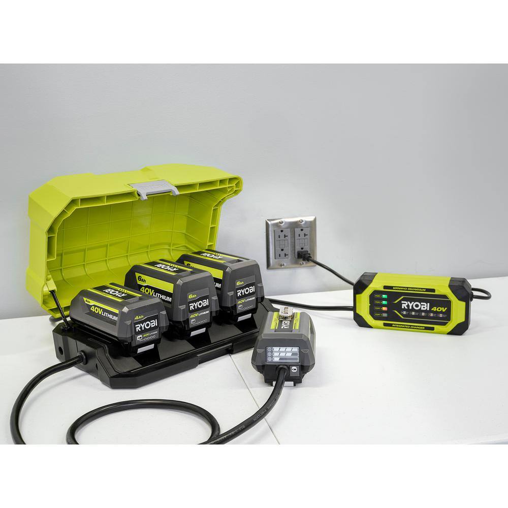 RYOBI 40-Volt Integrated Rapid Charger Accessory OP40CSA