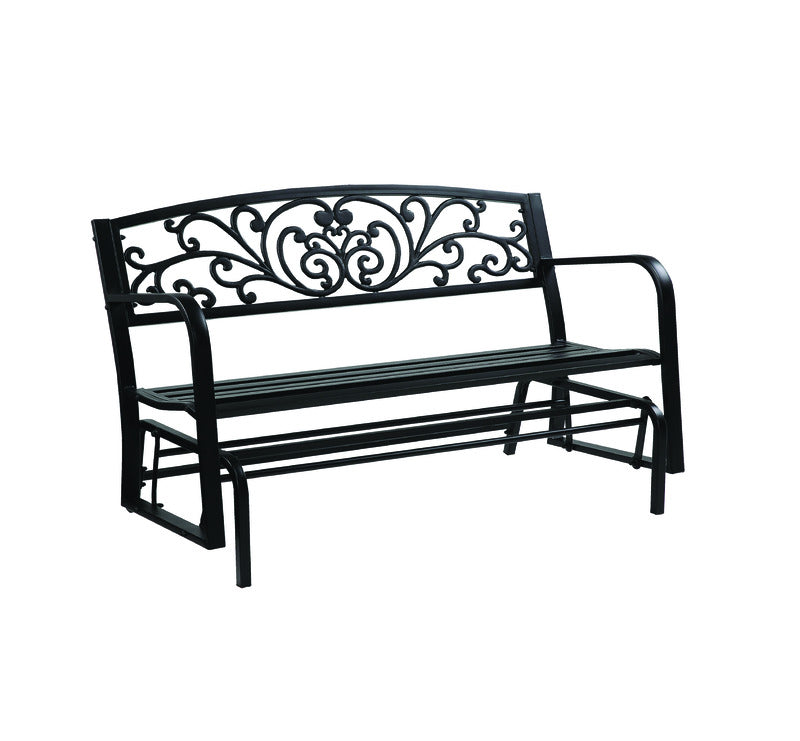 BENCH GLIDER STEEL BLK