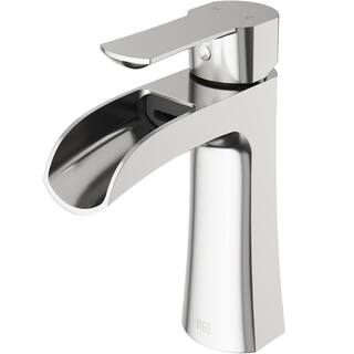 VIGO Paloma Single Handle Single-Hole Bathroom Faucet in Brushed Nickel VG01041BN