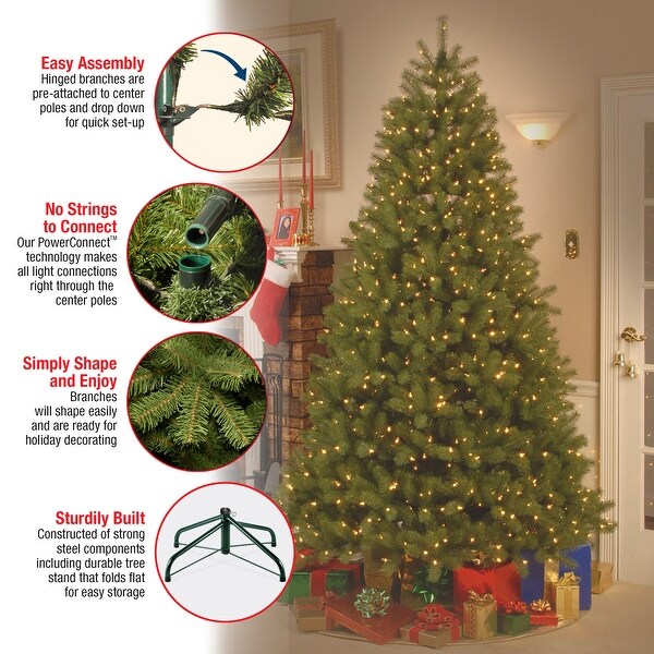 National Tree Company 6.5 ft.Downswept Douglas Fir Tree with Dual Color LED Lights