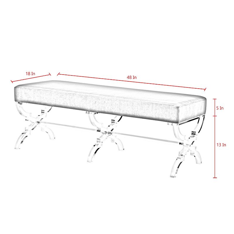 Ray Bench Acrylic X-Leg