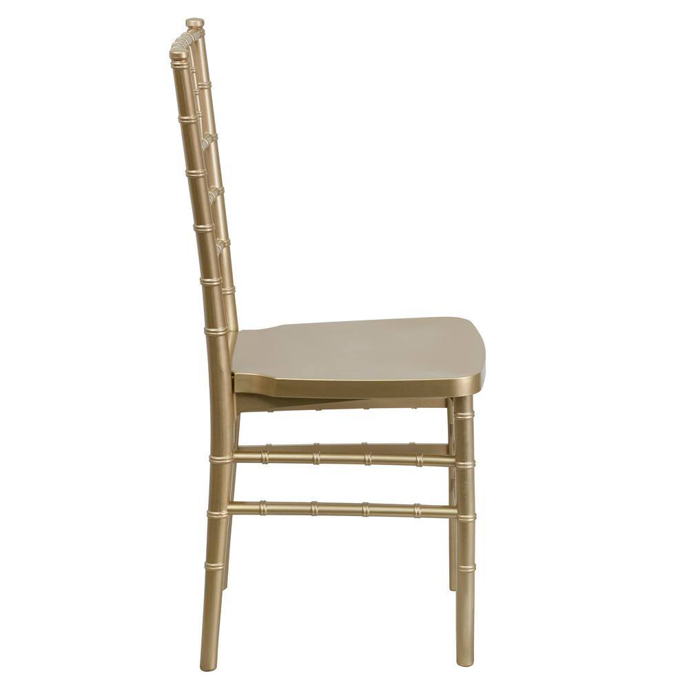 Flash Furniture Hercules Premium Series Gold Resin Stacking Chiavari Chair LEGOLD