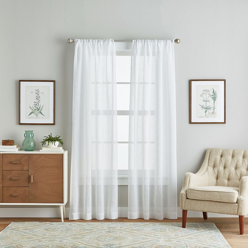 Curtainworks Pandora Sheer Rod Pocket Window Curtain Set