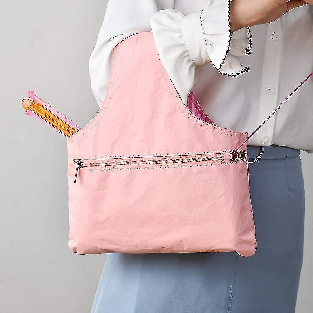 Storage Organizer Empty Knitting Tote Bag Travel Knitting Work Bags Outdoor Portable Knit Wrist Bag For Carrying Yarn， Crochet Hooks， Crochet Needles