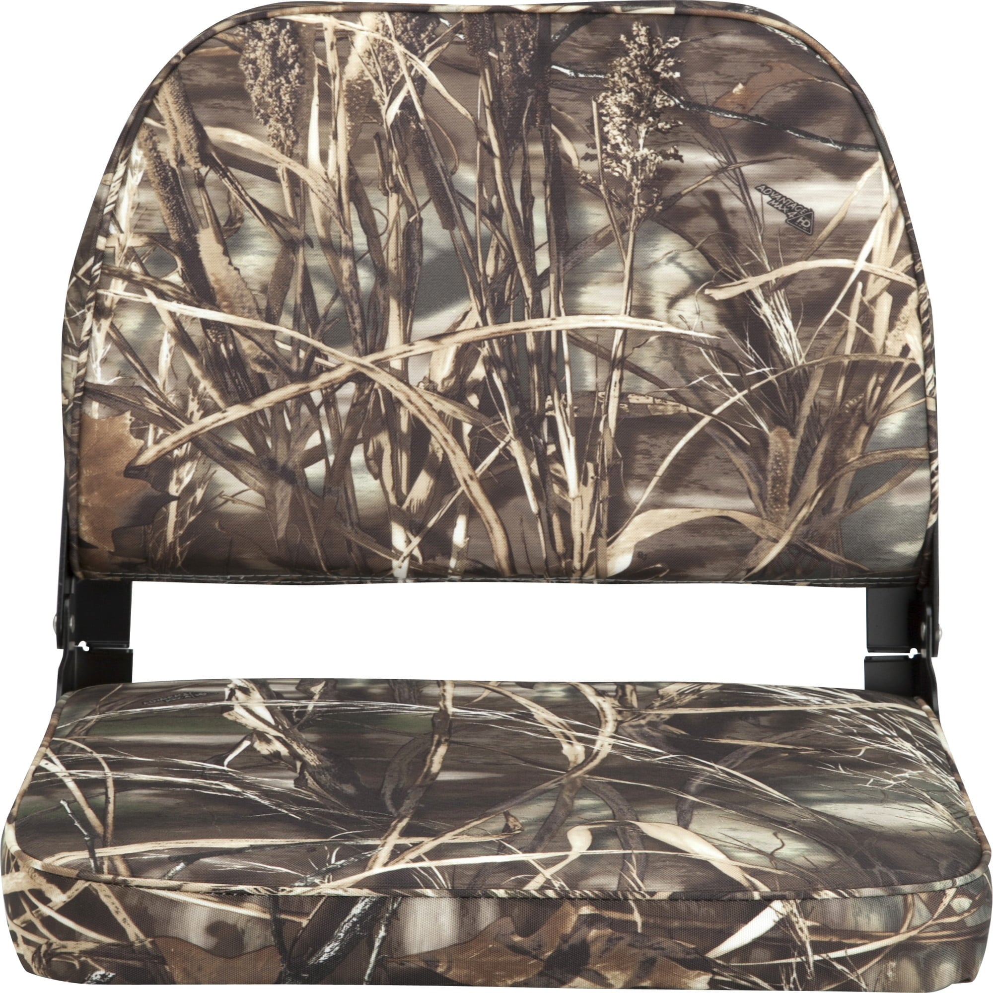 Attwood 98395CAMO Low-Back Padded Boat Seat， Camo， High-Impact Plastic Frame， 7 Inches W x 16 Inches D x 16 Inches H