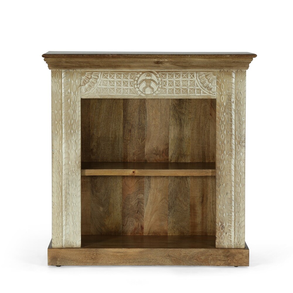 Molena Boho Handcrafted Mango Wood Bookcase by Christopher Knight Home