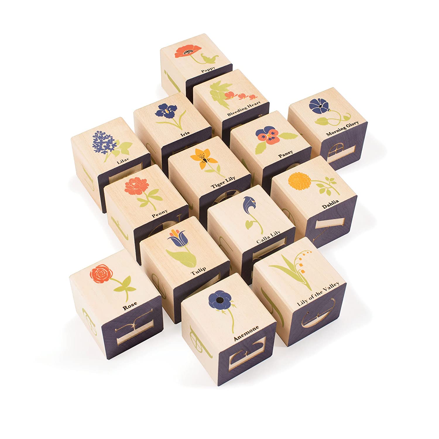 Flower Wooden Blocks by Uncle Goose