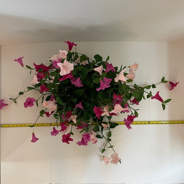 Faux Floral Hanging Basket