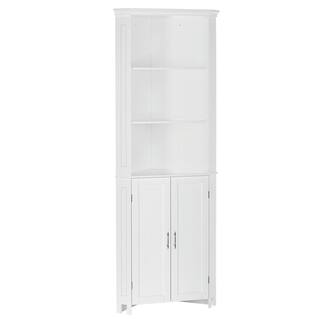 RiverRidge Home Somerset 26 in. W x 18.31 in. D x 70 in. H Two-Door Corner Cabinet in White 06-136