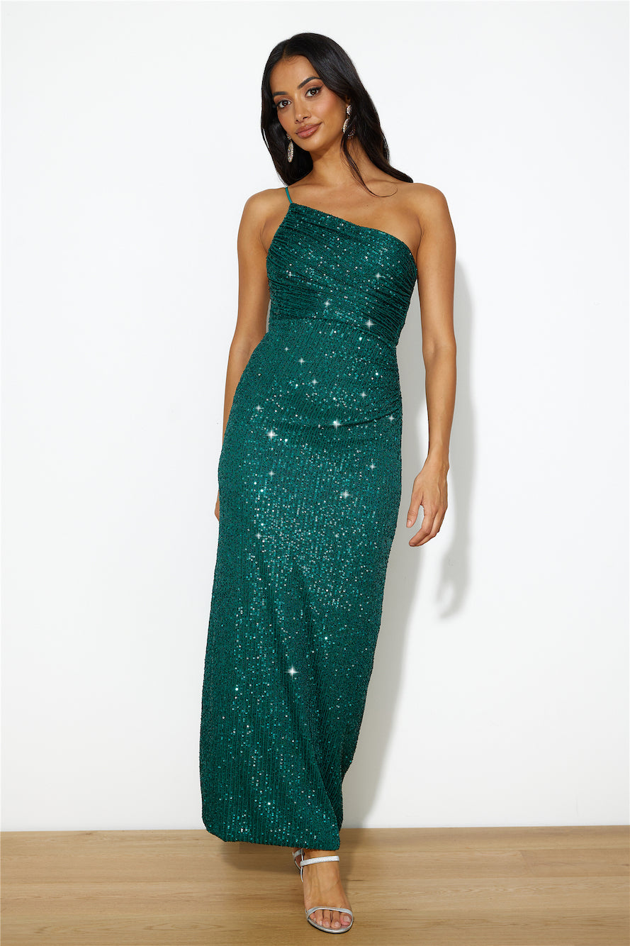 Super Stars Maxi Dress Emerald Green