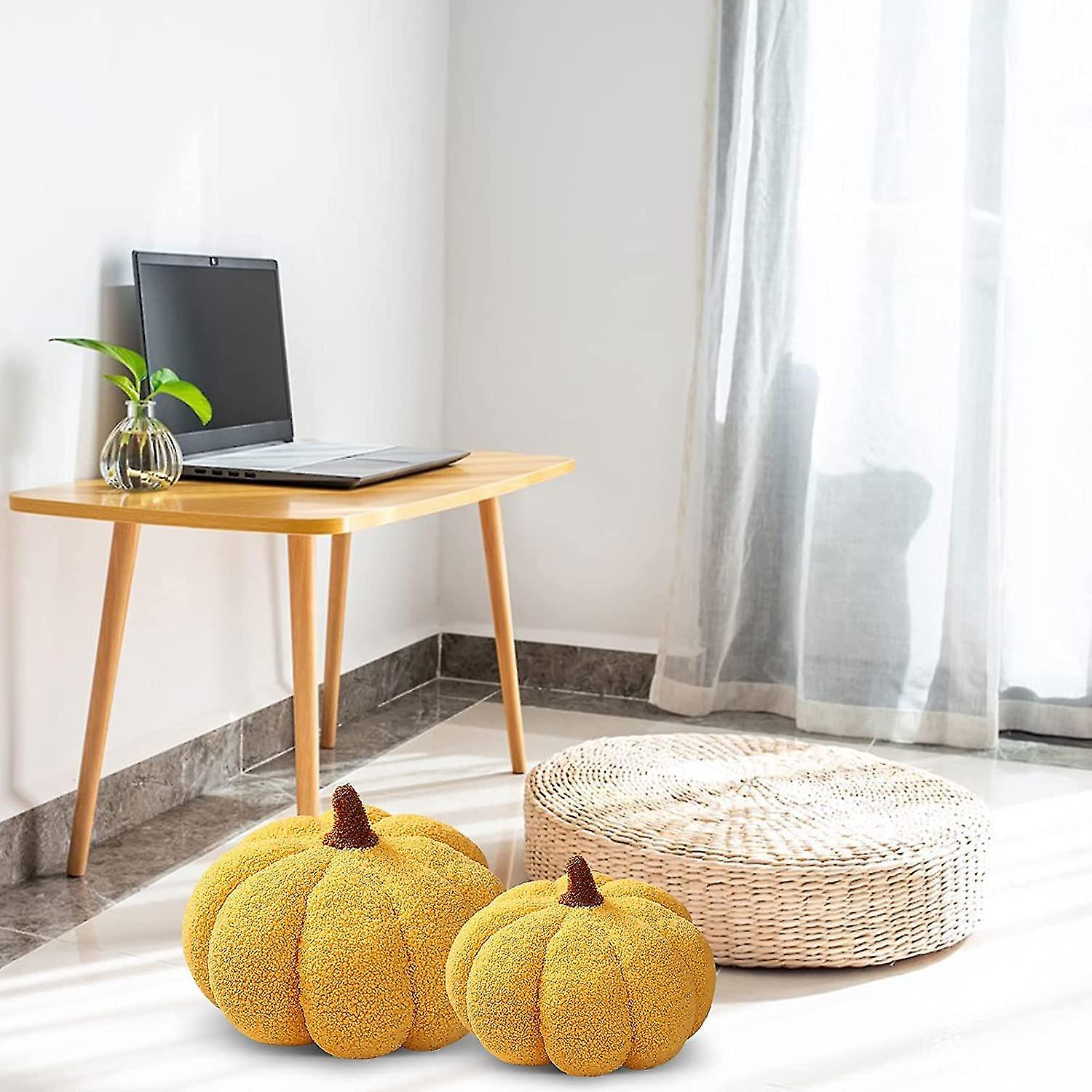 Miman Pumpkin Decor Plush Pumpkin Pillow， Halloween Pumpkin Stuffed Toy Pumpkin 3d Shaped Cushion For Home Decor