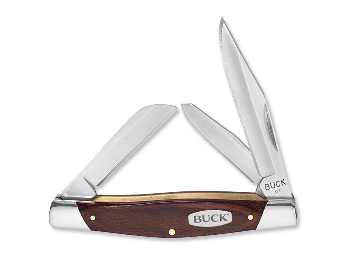 Buck Knives 373 Trio Traditional Multi-Blade Folding Pocket Knife， Brown - 0373BRS