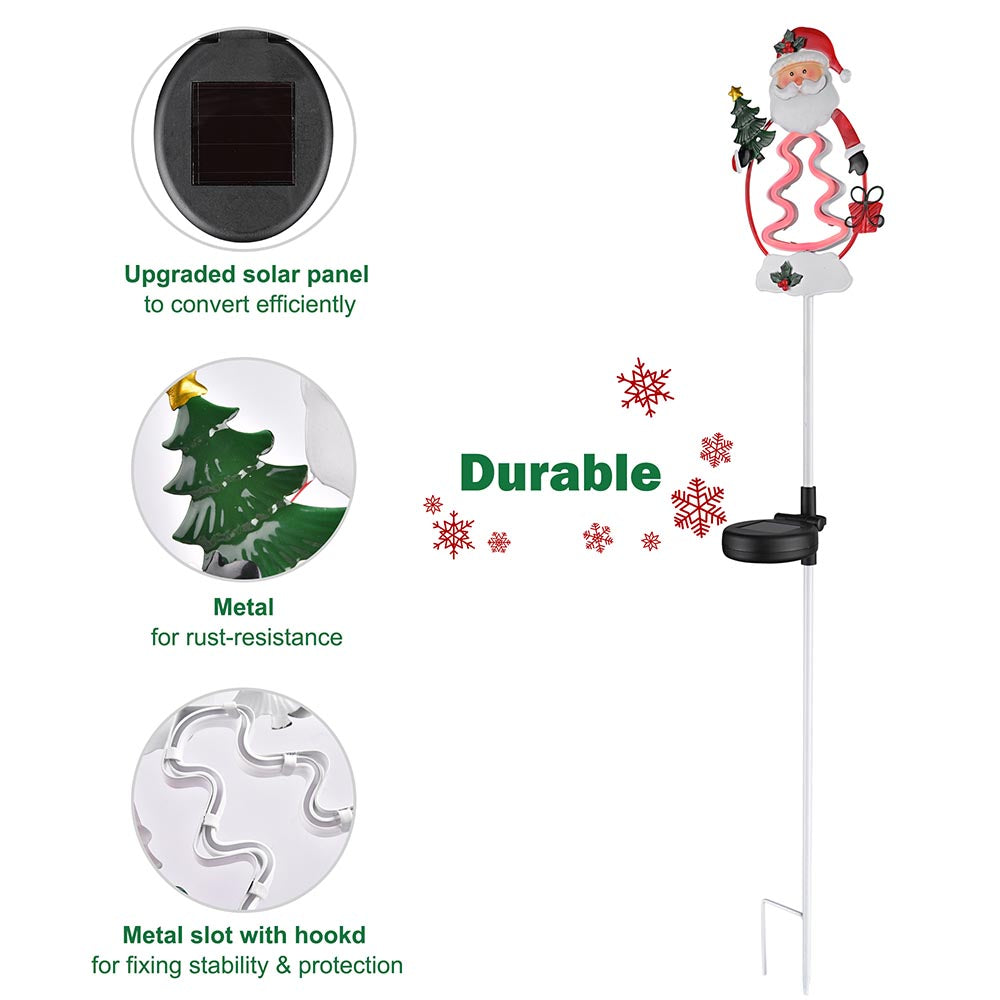 Yescom Solar Garden Lights Xmas Stake Lights (Santa Snowman Optional)