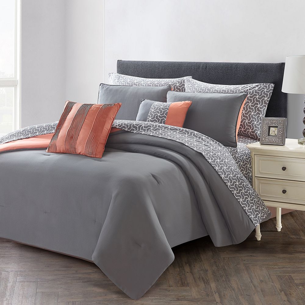 Central Park Emmett Solid Comforter Set and Coordinating Pillows