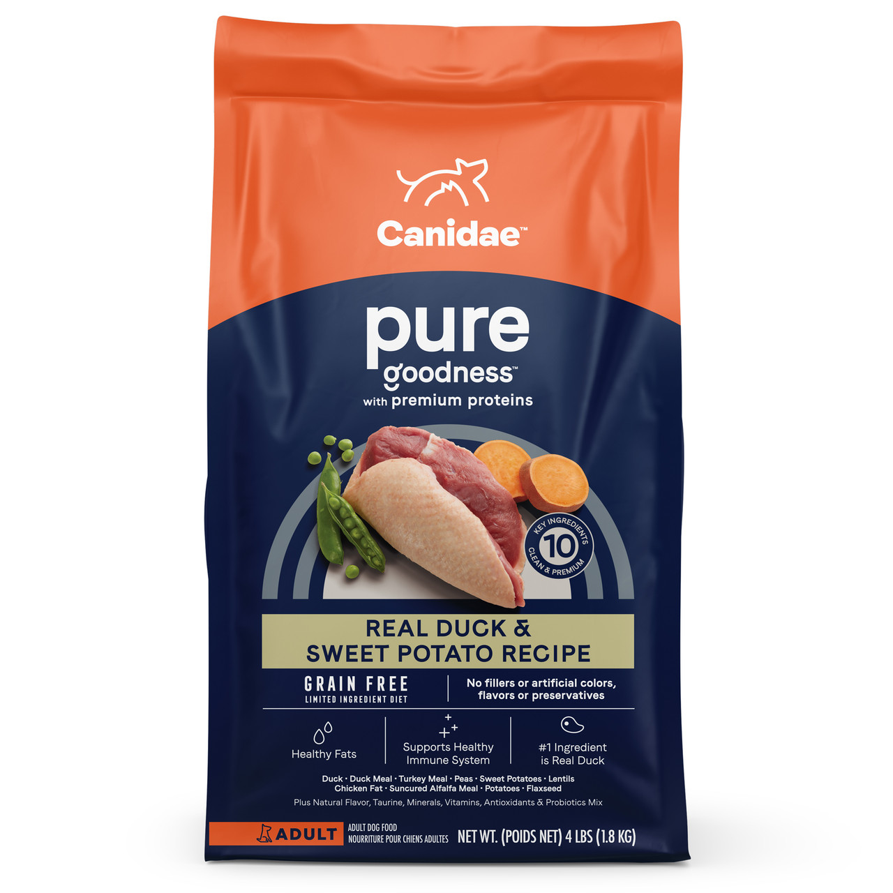 Canidae PURE Grain Free Duck and Sweet Potato Adult Dry Dog Food