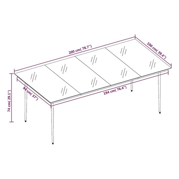 vidaXL 5 Piece Patio Dining Set with Cushions Black