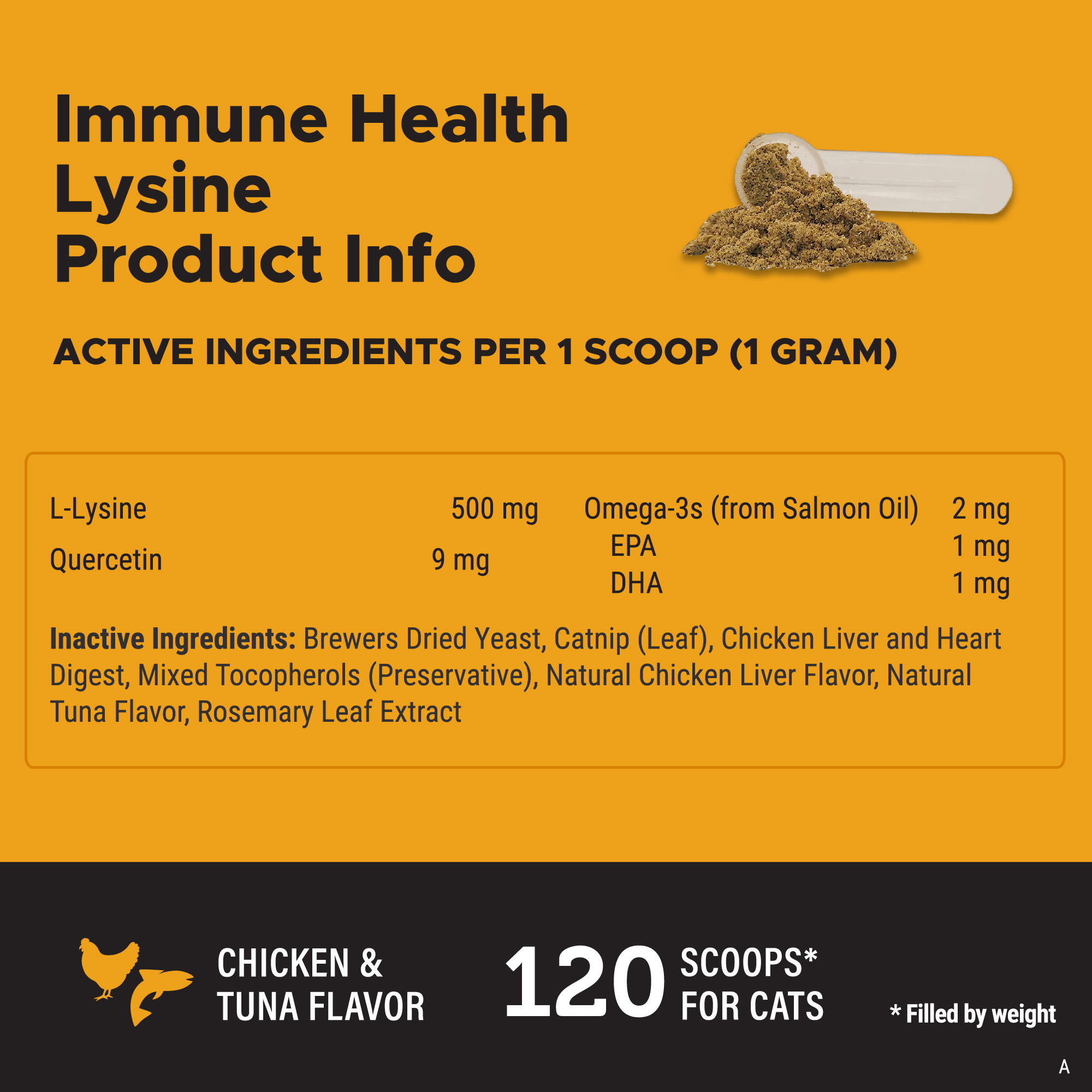 Pet Honesty Immune Health Lysine Powder Cat Supplement， 4.2 oz.