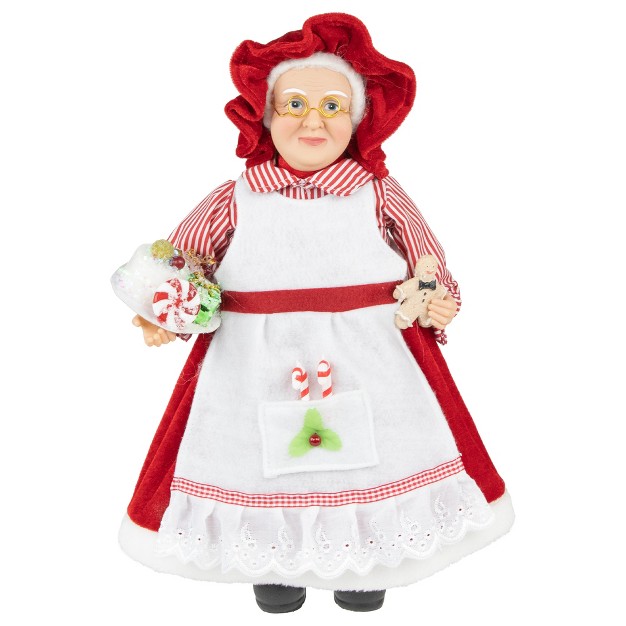 Chef Mrs Claus With Cake And Gingerbread Man Christmas Figure