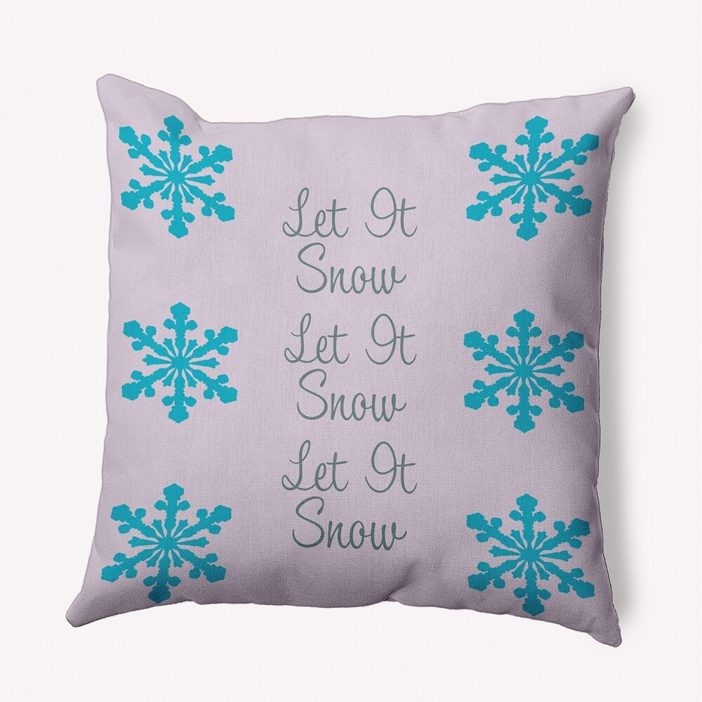 Let It Snow Indoor/Outdoor Throw Pillow