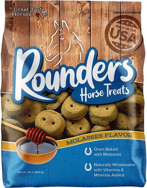 Blue Seal Rounders Molasses Flavor Horse Treats， 30-oz bag