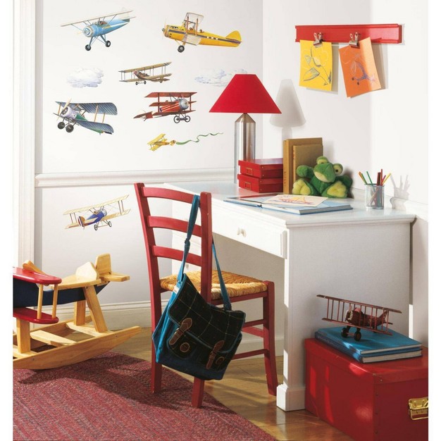 Vintage Planes Peel And Stick Wall Decal Roommates