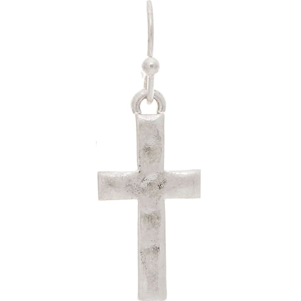 Rain   Silver Tiny Cross Earring