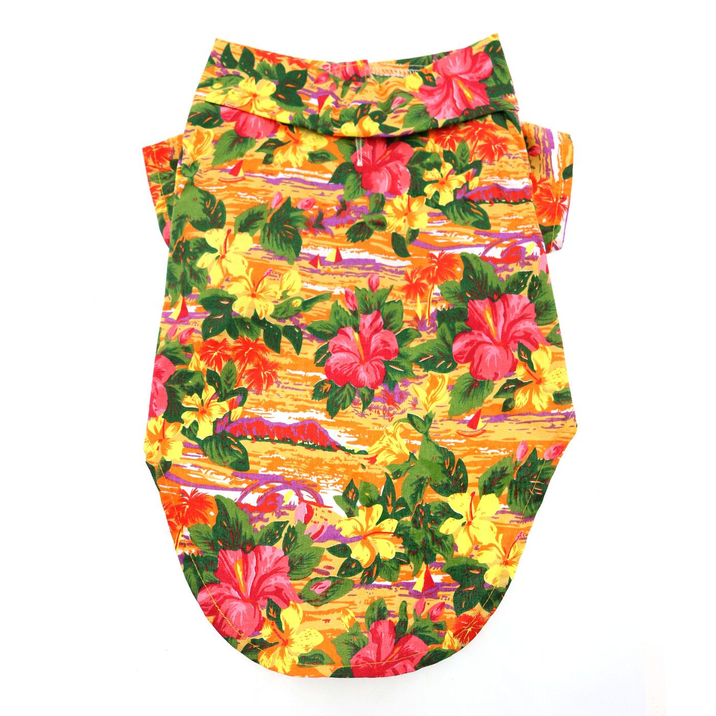 Doggie Design Sunset Hibiscus Hawaiian Camp Shirt andndash; Pet Empire and Supplies