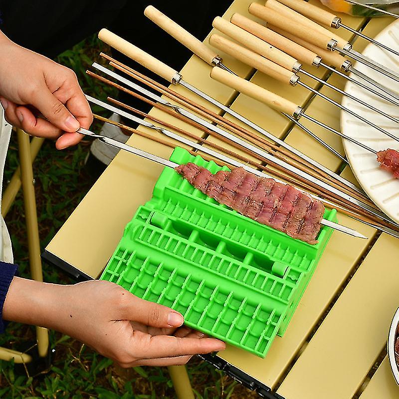 Outdoor Bbq Skewer Kitchen Tool Multi-function Meat Skewer (green) Botao