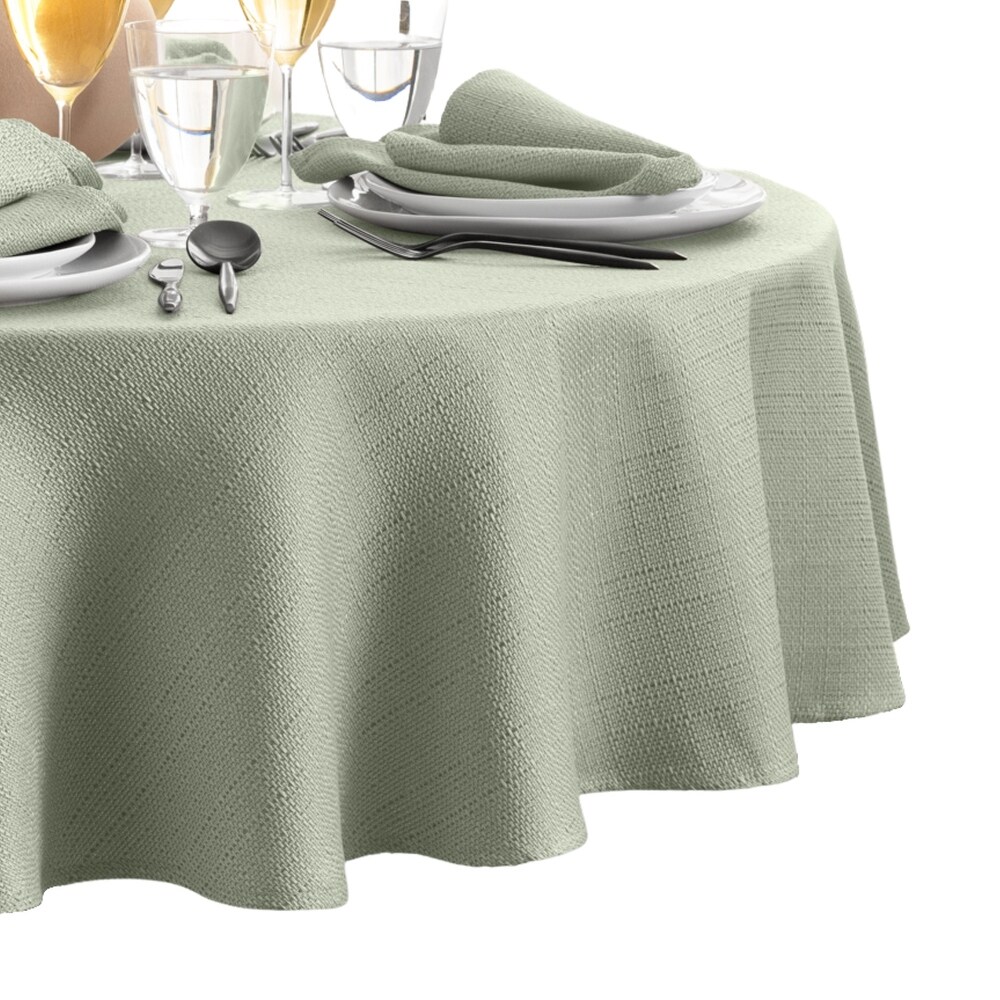 Laurel Solid Texture Water and Stain Resistant Tablecloth