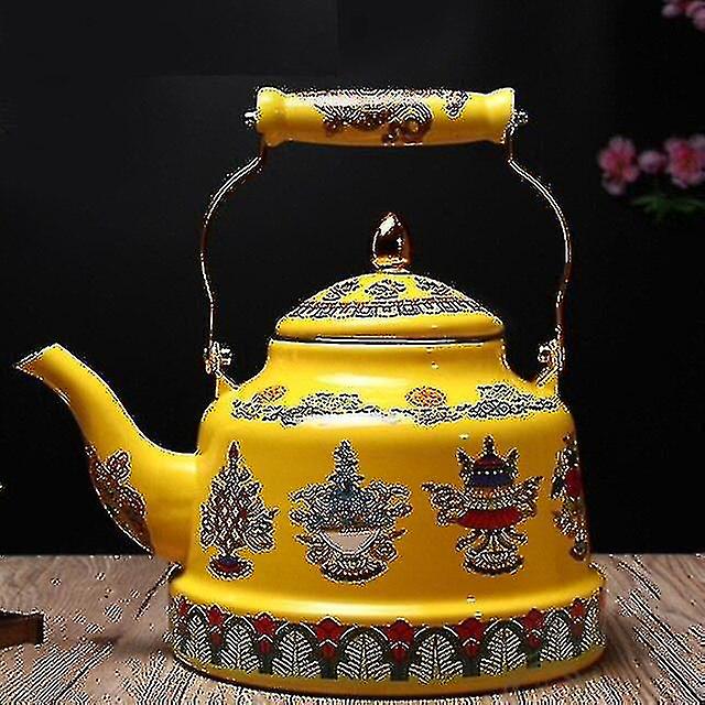 Kettle Enamel Milk Teapot Ethnic Treasures Buddhist Induction Palace