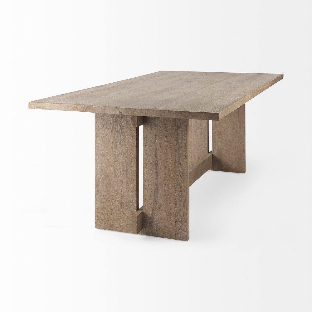 Aida Grey Brown Solid Wood Dining Table