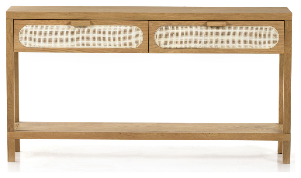 egra Console Table  Honey Oak Veneer   Tropical   Console Tables   by Four Hands  Houzz