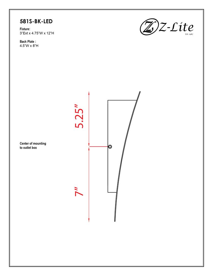 Z-Lite 581SBKLED
