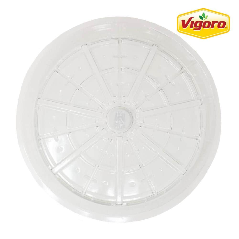 Vigoro 12 in. Medium-Duty Plastic Planter Saucer VG-MD12