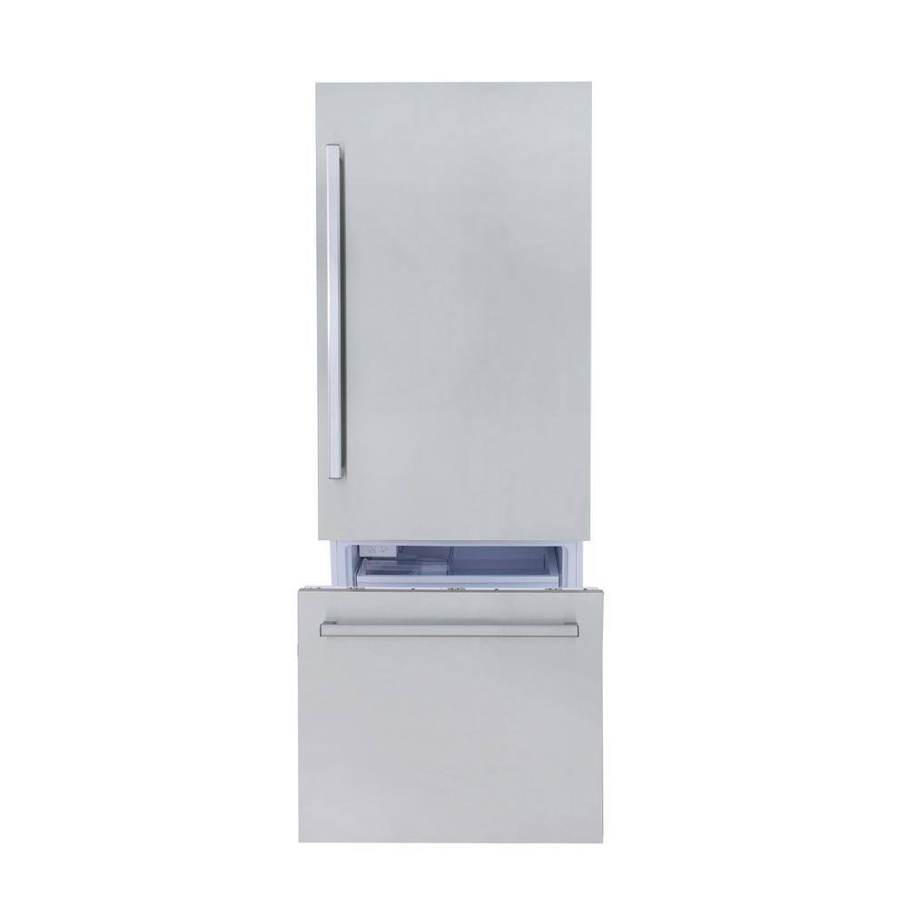 Kucht 30 in. Width 16 cu. ft. Built-In Bottom Freezer Refrigerator in Custom Panel Ready Counter Depth KR300SD