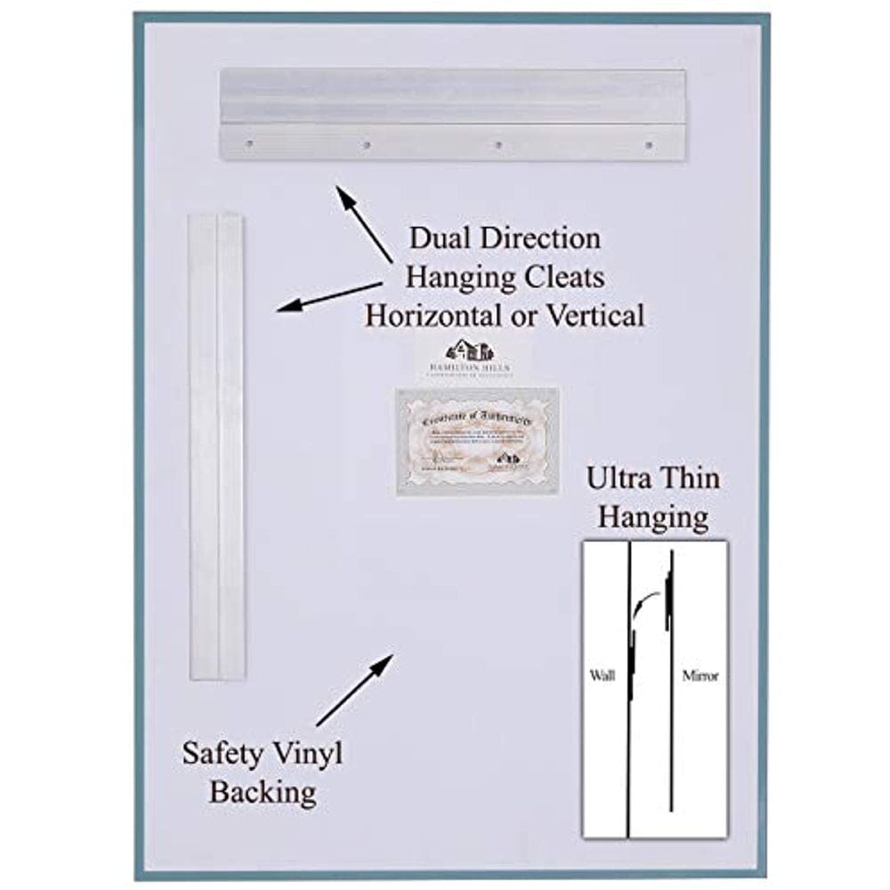 Large Rectangular Silver Mirror- Ultra Thin, Lightweight with Polished Beveled Mirror Edges (30