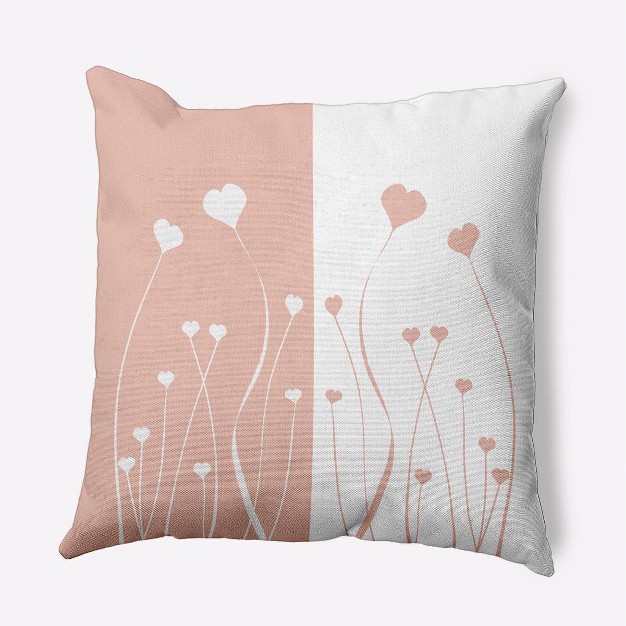 Valentine x27 s Day Growing Love Square Throw Pillow Sunwashed Brick E By Design