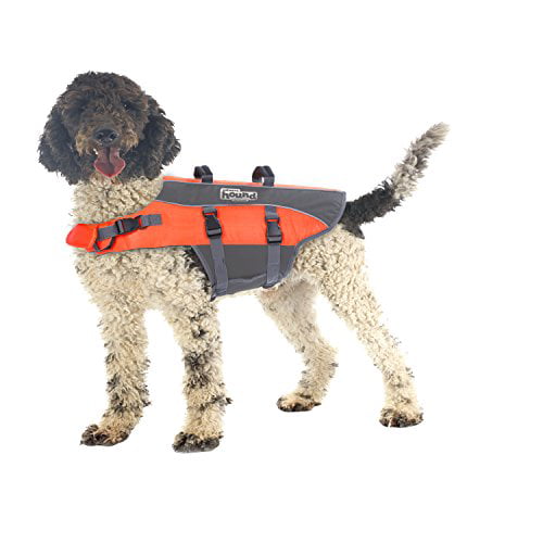 Outward Hound Granby Splash Dog Life Jacket， Orange， Small