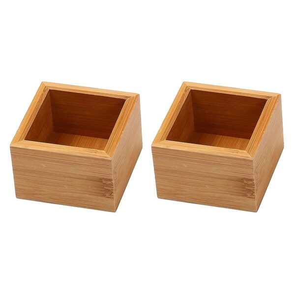 YBM Home Bamboo Kitchen Drawer Organizer Storage Box (Set of 2)