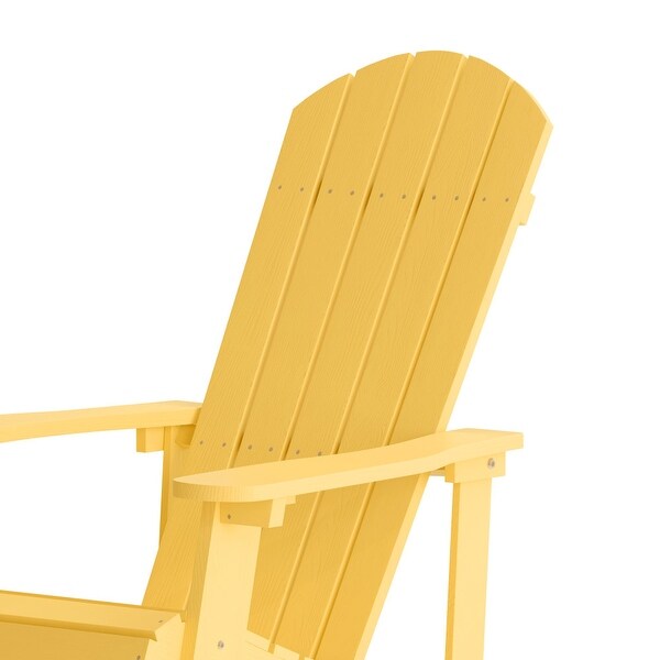 Adirondack Style Poly Resin Wood Rocking Chair for Indoor/Outdoor Use