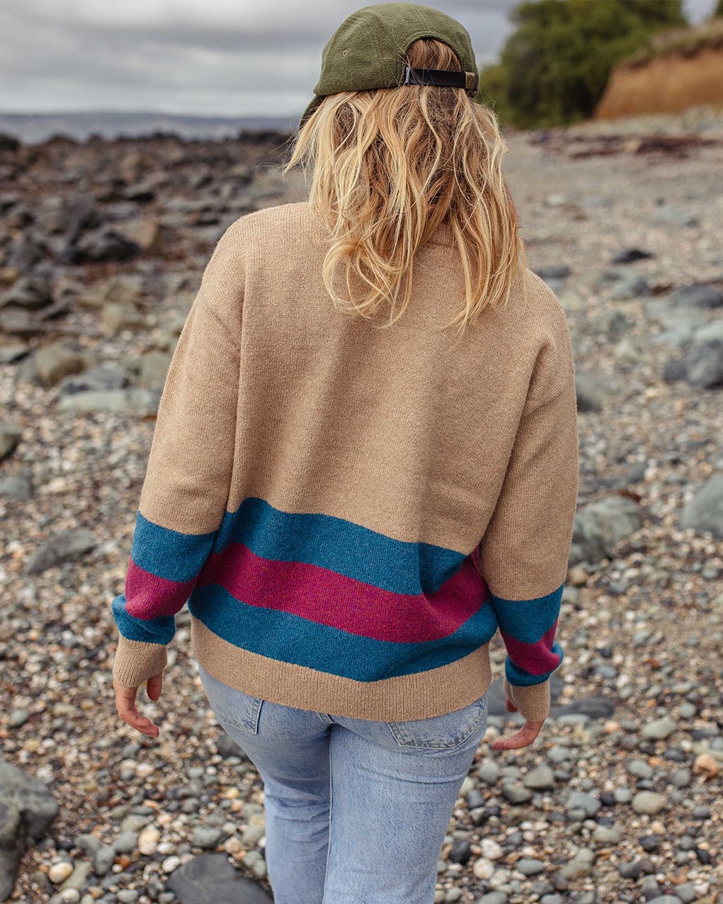 Bay Recycled Knitted Jumper - Sand