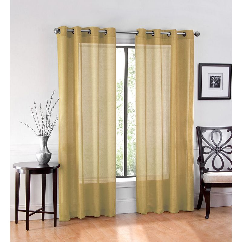 GoodGram Ultra Luxurious Elegant Sheer Grommet Single Curtain Panel