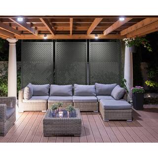 Veranda 4 ft. x 8 ft. Nantucket Gray Privacy Vinyl Lattice 137997