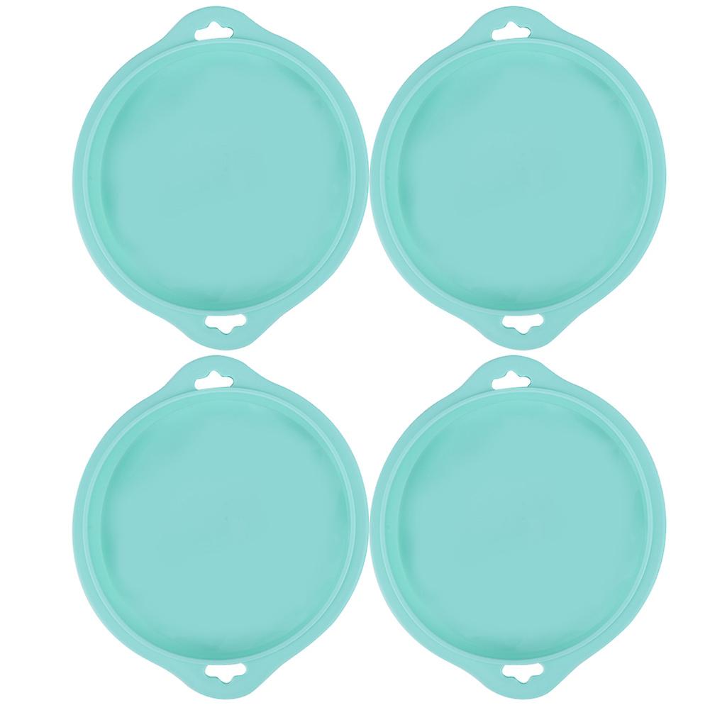 4pcs Silicone Layered Cake Mold Round Shape Bread Mold Cake Tray Mould Nonstick Baking Toolsgreen S