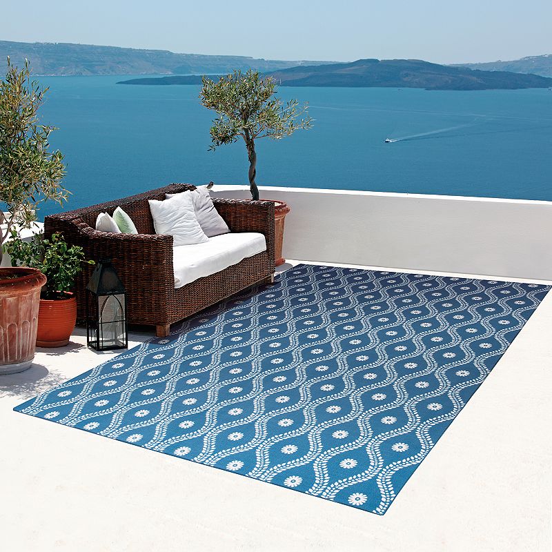 Nourison Home and Garden Dots Geometric Indoor Outdoor Rug